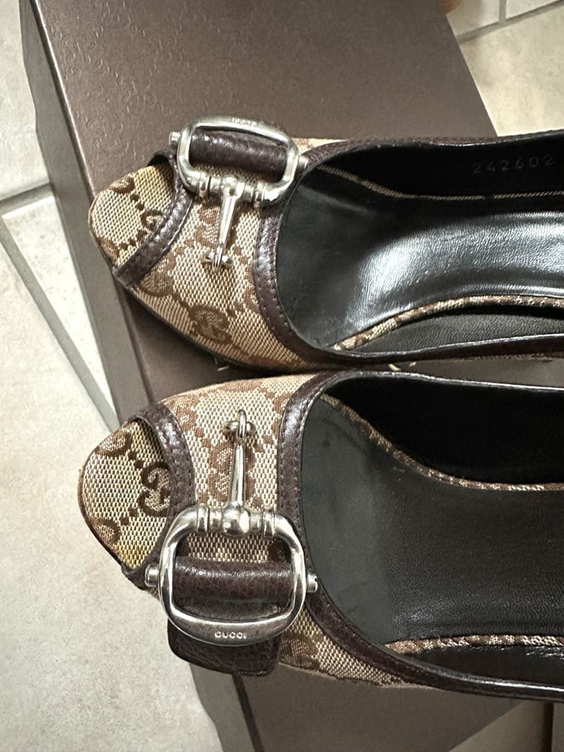 Gucci グッチ　オープントゥ ハイヒール　36 37 23.5cm 24cm