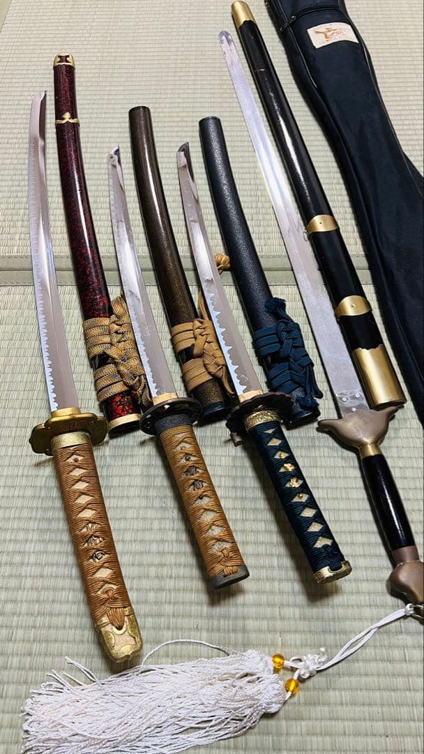 模造刀 太極拳 剣 大刀 脇差 まとめ売り キャリングケース 251130-3 sale】 太極刀・ソフトケースセット （ジュラルミン製剣・アルミ合金