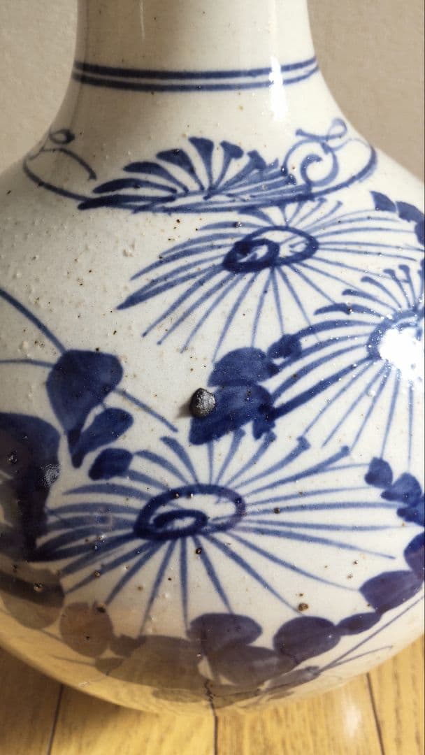 古い平清水焼 木製蓋付き 染付 大徳利 - メルカリ