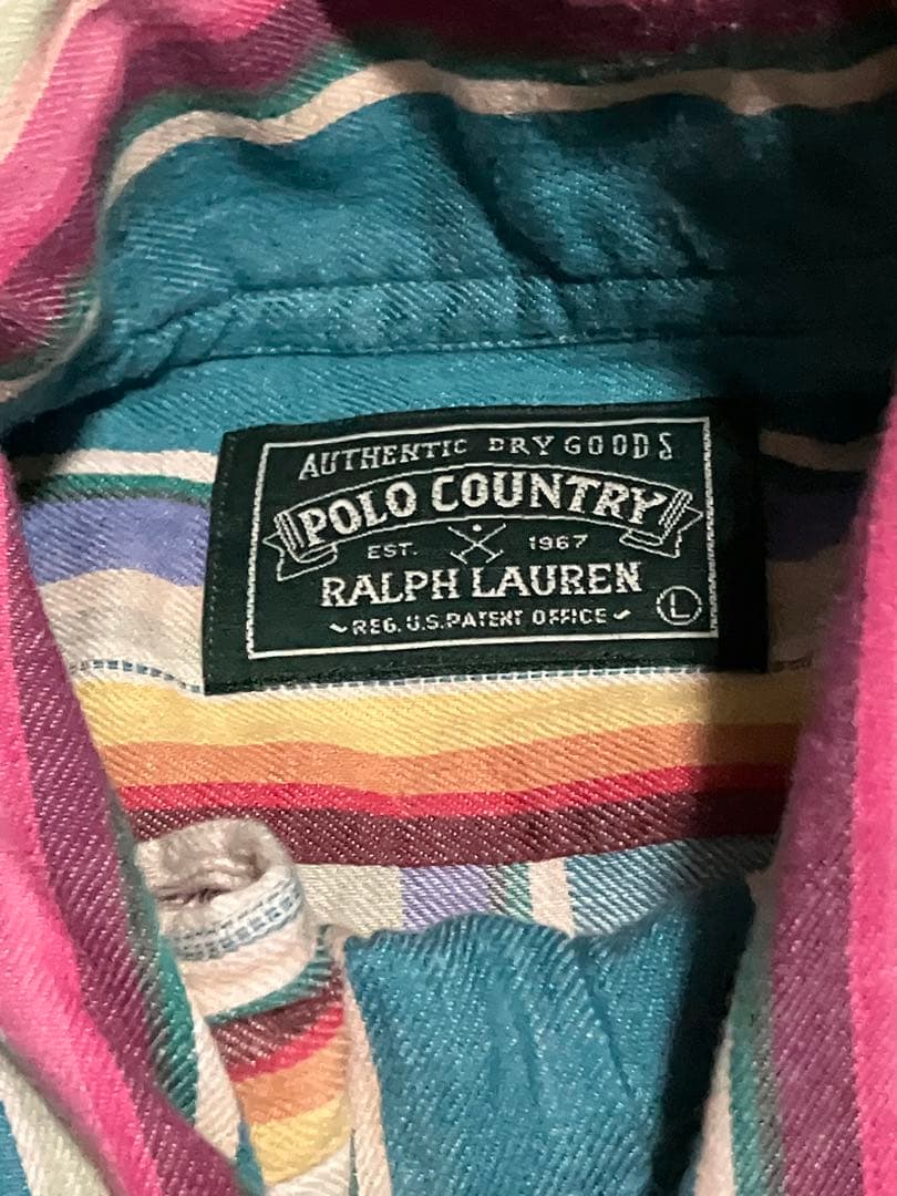 80s Ralph Lauren ネイティブ マルチカラー ストライプ シャツ - メルカリ