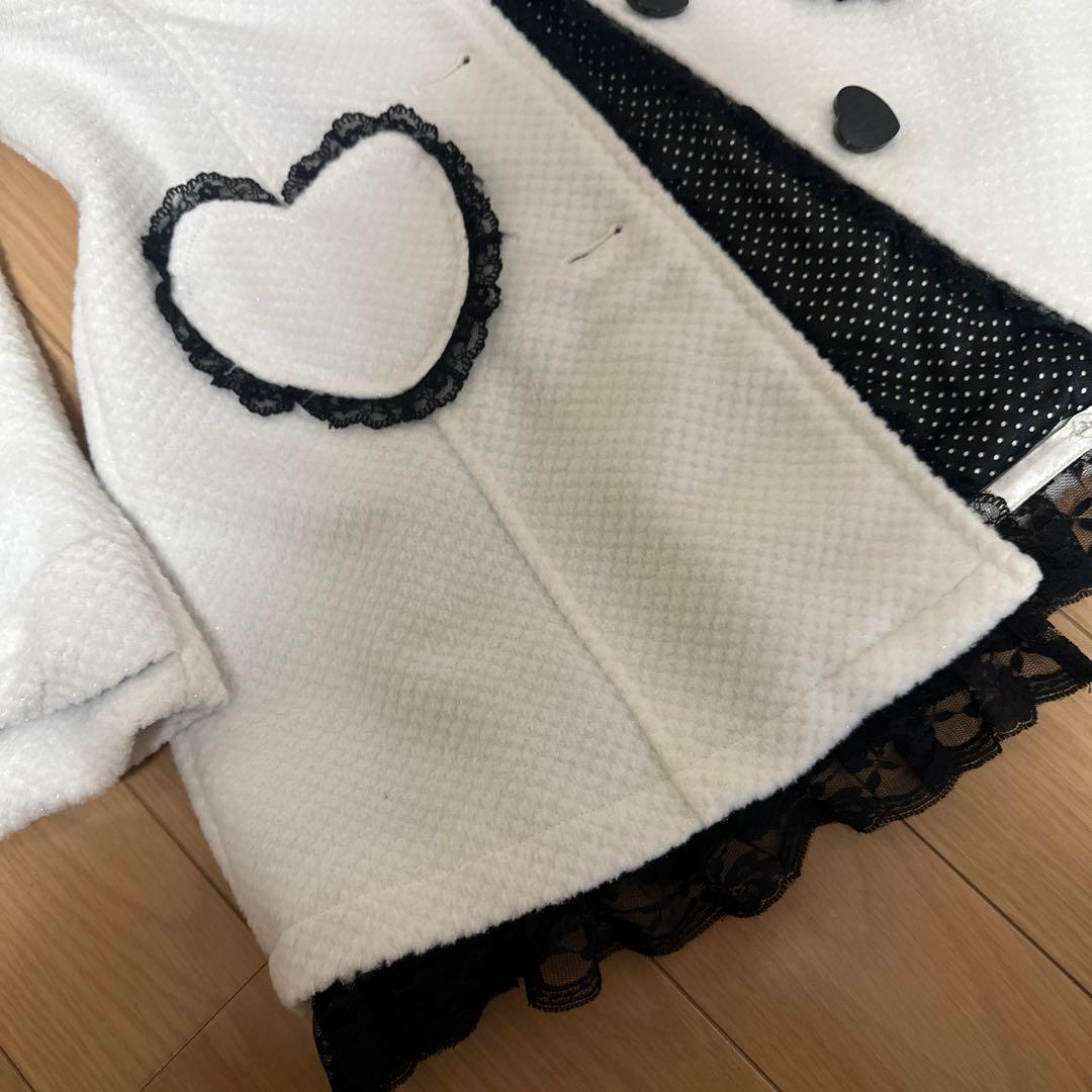 希少 リズリサ トゥララ 白のコート リボン レース付き - メルカリ