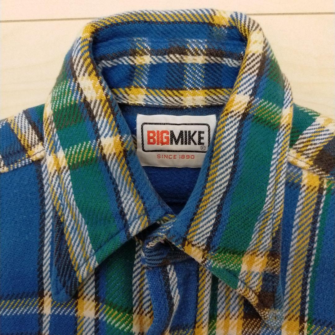 70s/70年代/BIGMIKE/ビッグマイク/チェックネルシャツ/ブルー系 - メルカリ