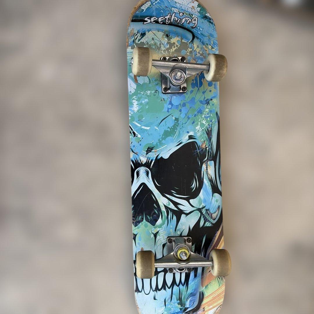 スケートボード スカルアート - メルカリ