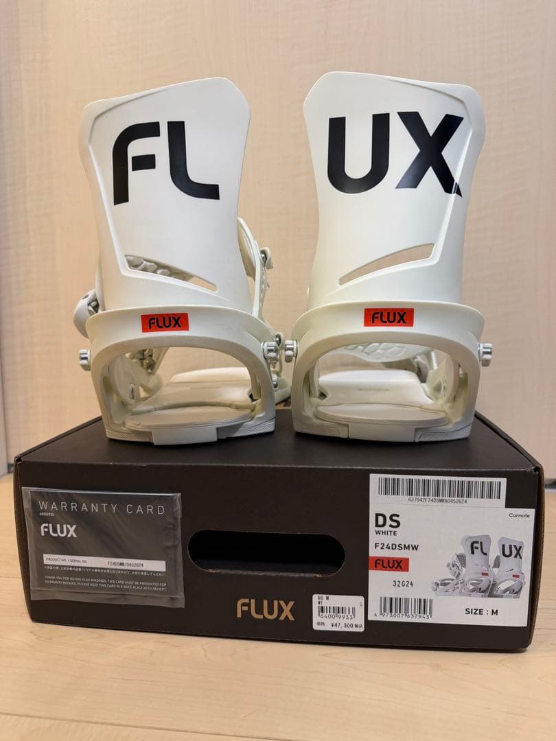 良品　フラックス　DS Mサイズ　ホワイト　メンズ　スノーボードバインディング FLUX（フラックス） スノーボード ビンディング メンズ ディーエス DS