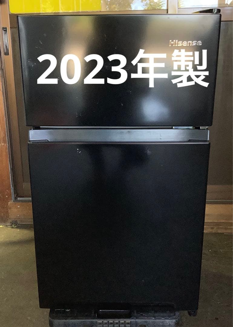 【高年式】2ドア冷蔵庫 ハイセンス HR-K91HB 87L 2023年製 黒 ハイセンス（HISENSE） 冷蔵庫 87L 右開き 2ドア HR-K91HB ブラック