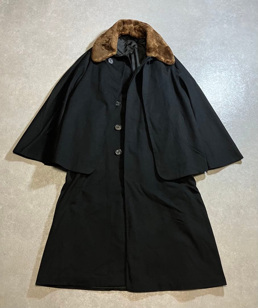 トンビコート インバネスコート 黒 文豪 昭和 大正ロマン ヴィンテージ