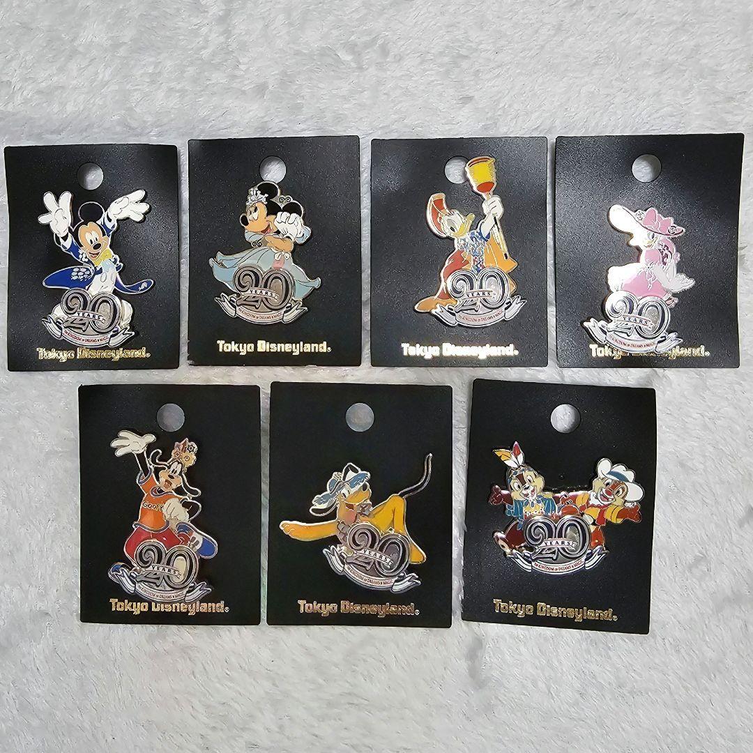 Disney 20周年 東京ディズニーランド キャラクター ピンバッジ - メルカリ