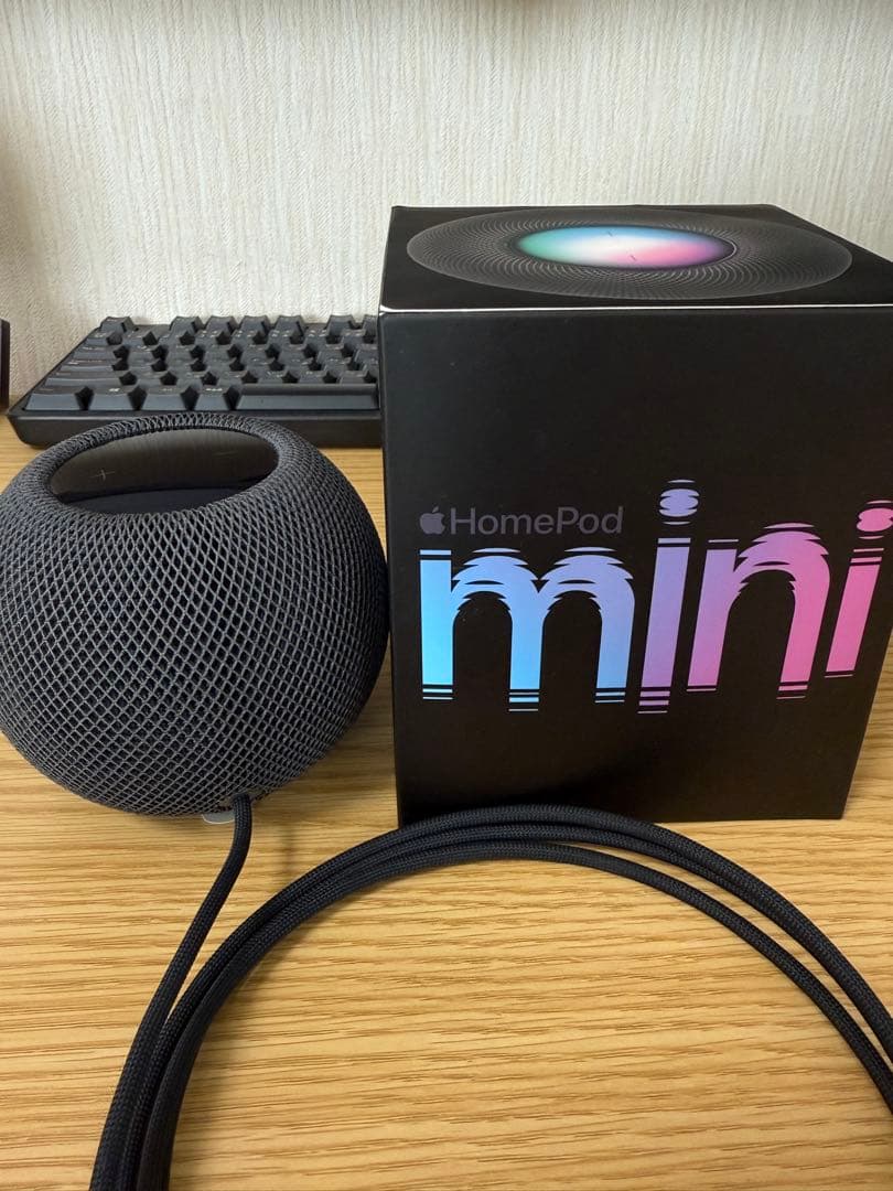 美品　Apple Pod mini スペースグレイ スマートスピーカー HomePod mini スペースグレイ MY5G2J/A [Wi-Fi対応