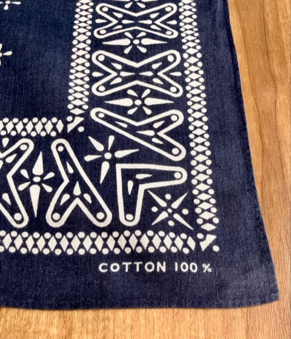 ビンテージ クロス柄 バンダナ ネイビー 90s スーサイダルテンデン