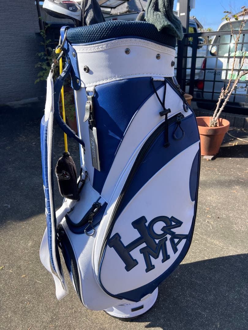 中古美品 HONMAホンマ ゴルフバッグ キャディバッグ HONMA GOLF（本間ゴルフ） 25 CB12536 W フュージョンキャディーバッグ