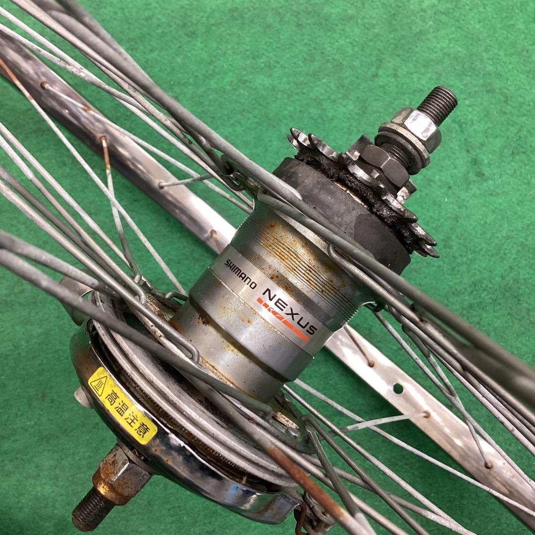 ステンレスリム　後輪 27x1-3/8 内装3段　27インチ ローラーブレーキ