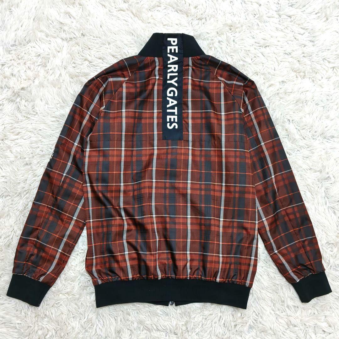 パーリーゲイツ ブルゾン ジャケット チェック フルジップ ブラウン