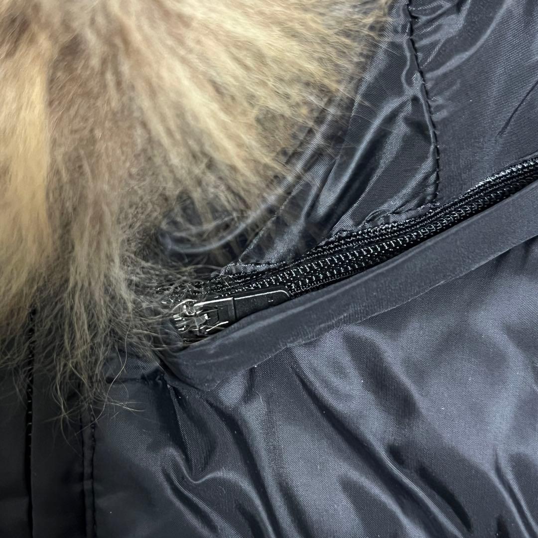 バーバリー ブルーレーベル ダウンコート ロング 40 ブラック ラクーン