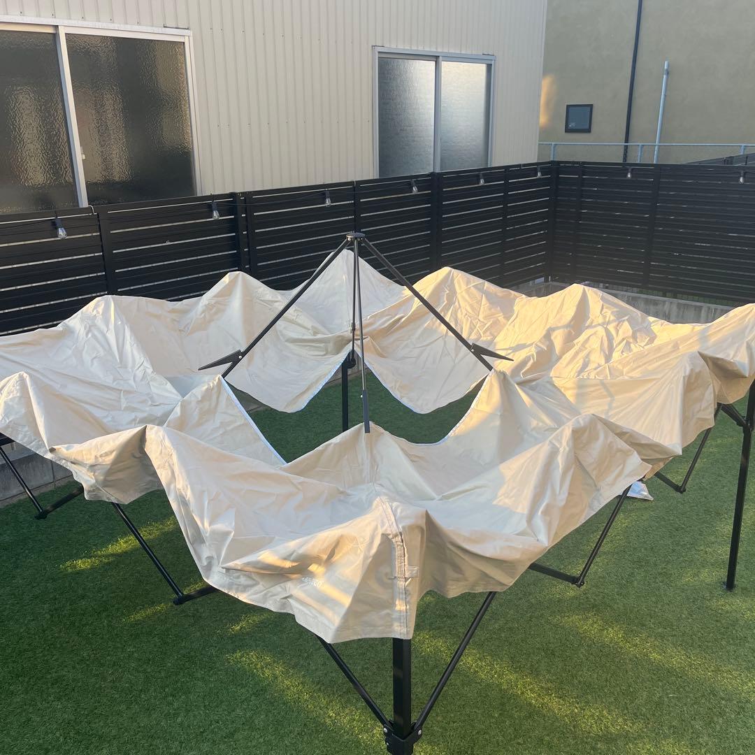 タープテント タープ　2.5m サイドシート2枚 補強フレーム付き