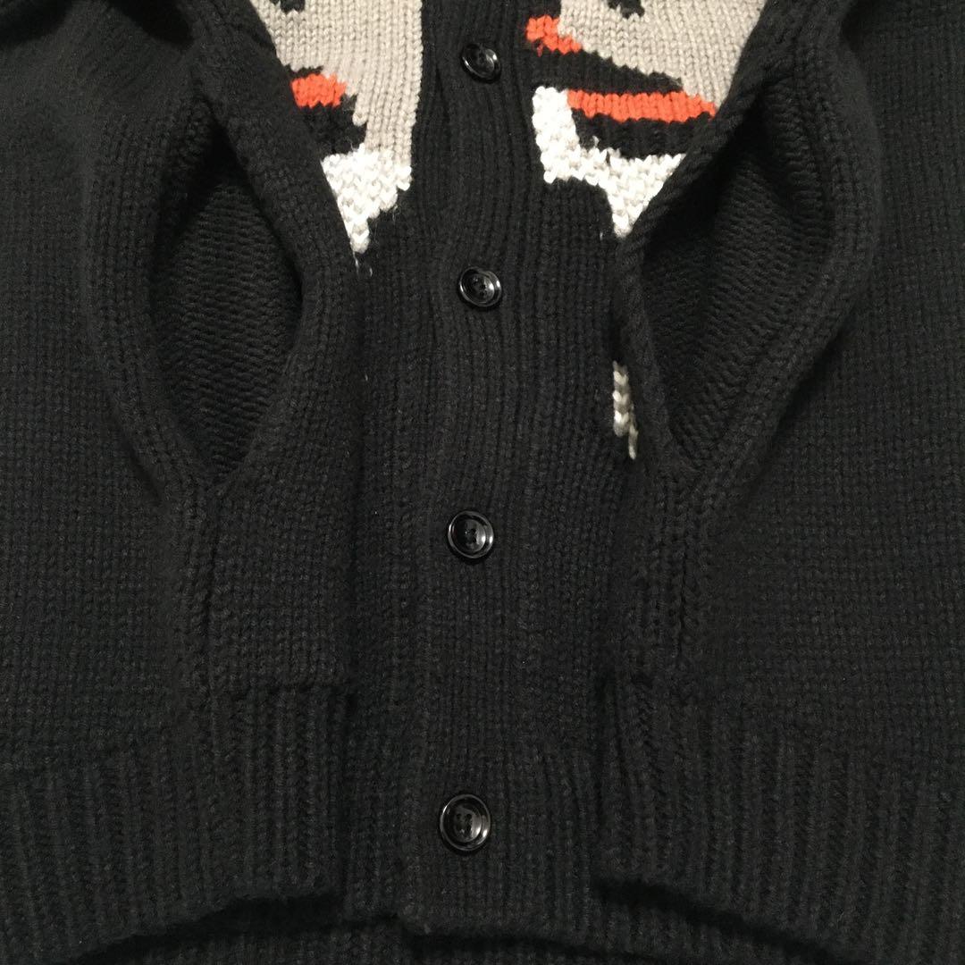 極美品☆2023AW⬛︎LAD MUSICIAN⬛︎ニットカーディガン⬛︎猫⬛︎44