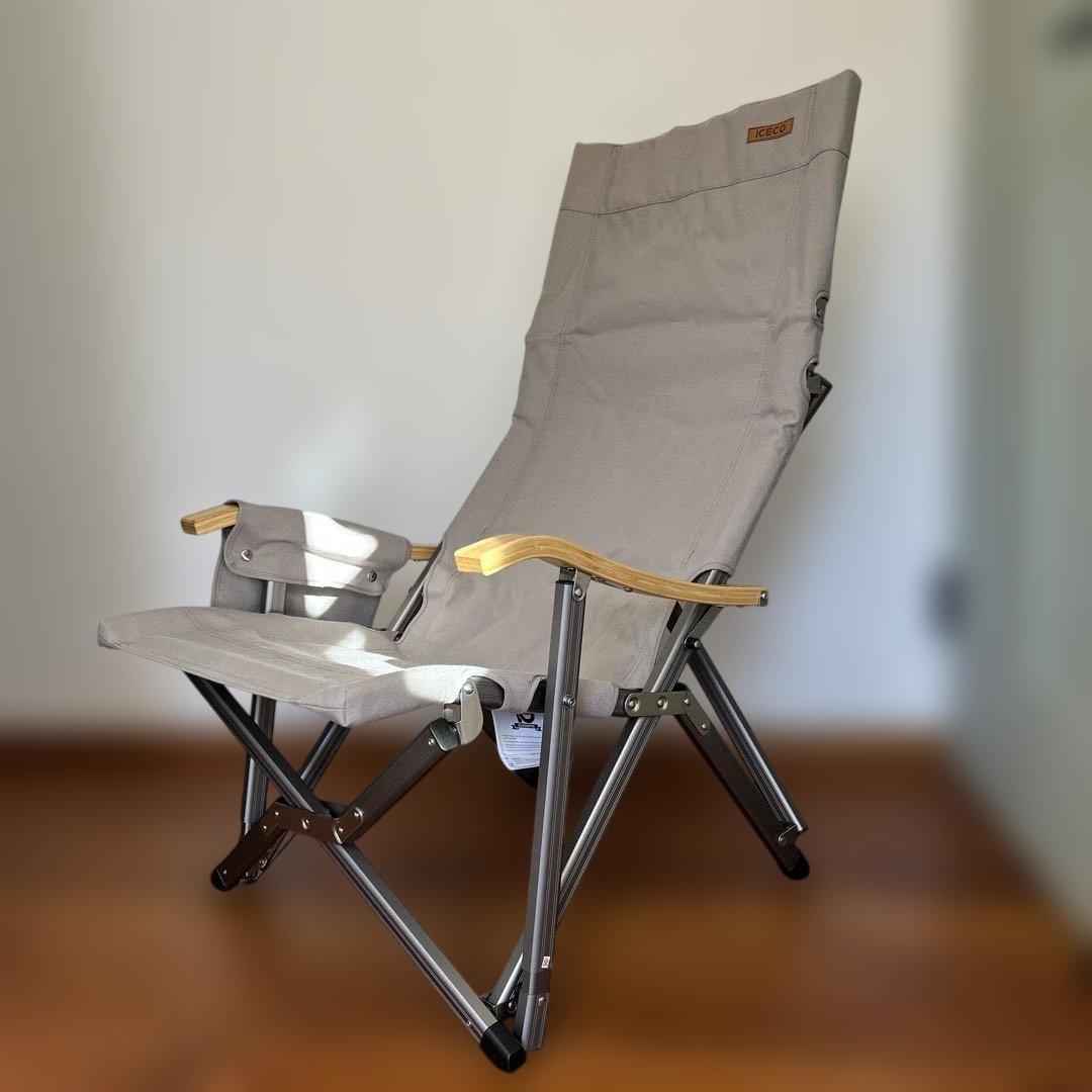 美品セット‼️ ICECO 折りたたみアウトドアチェア　ラビットファーカバーセット 色:ラビットファー材質】ICECO アウトドアチェア クッションカバー