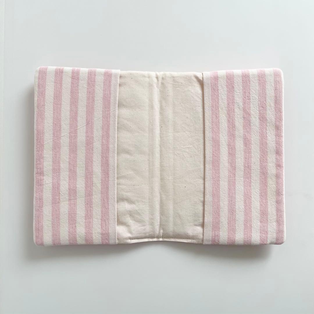 早い者勝ち 韓国 バインダー 貯金 A6 カバー ピンク ハート ストライプ