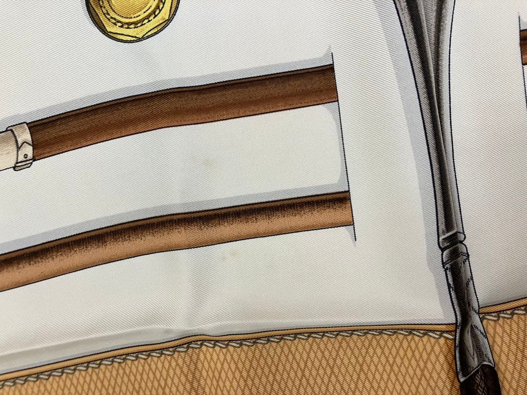 エルメス 杖デザイン シルクスカーフ 約90cm