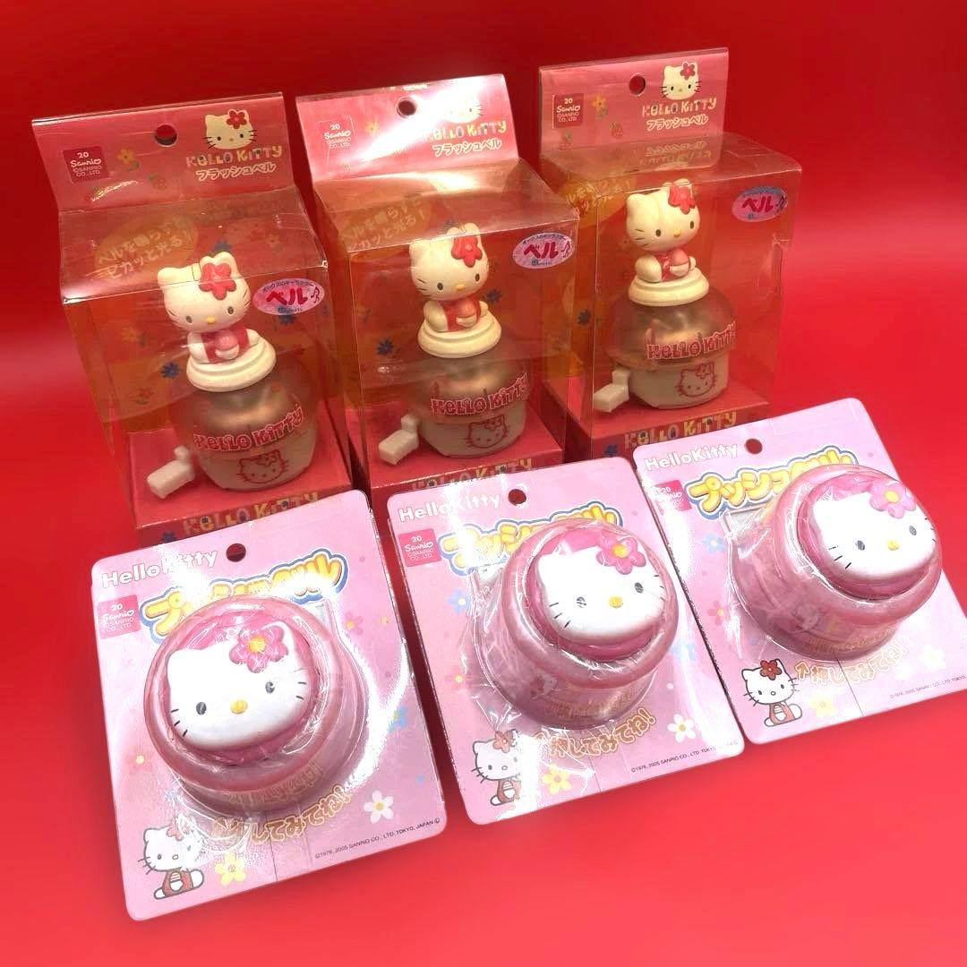 希少　激レア　当時物　ハローキティ フラッシュベル プッシュベル　6個セット