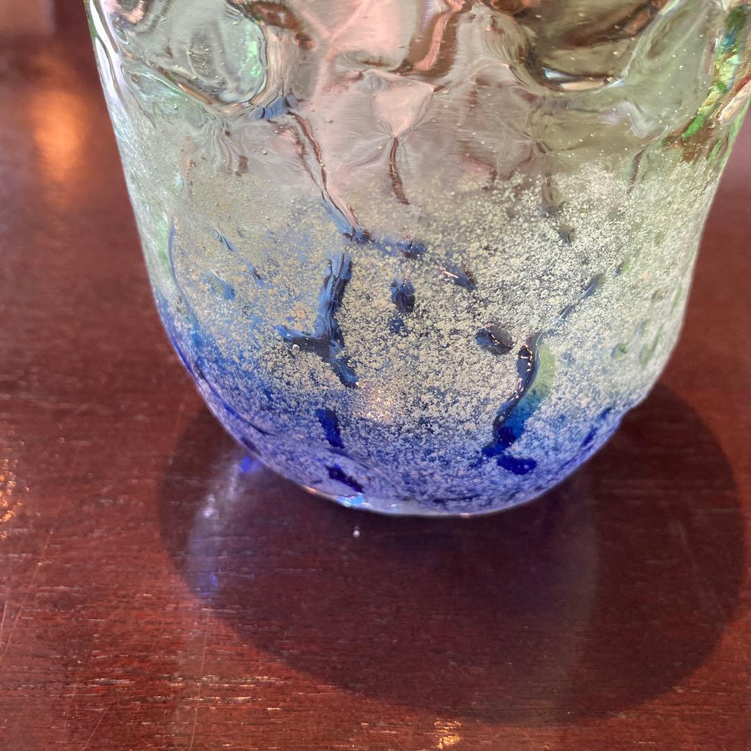 琉球ガラス】稲嶺盛吉 創作作品 青 - メルカリ