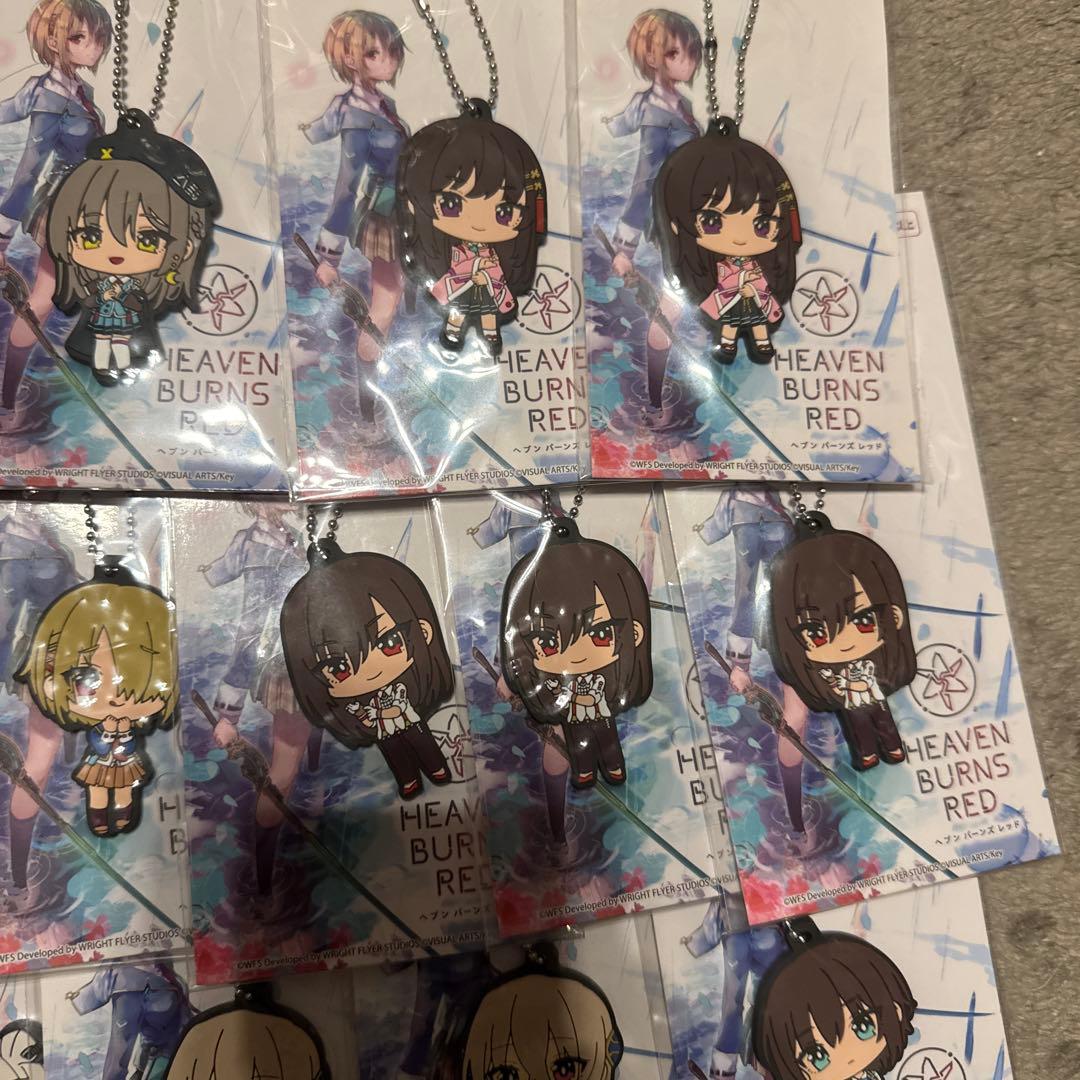 ヘブンバーンズレッド ラバーキーホルダー 7種類 16点セット