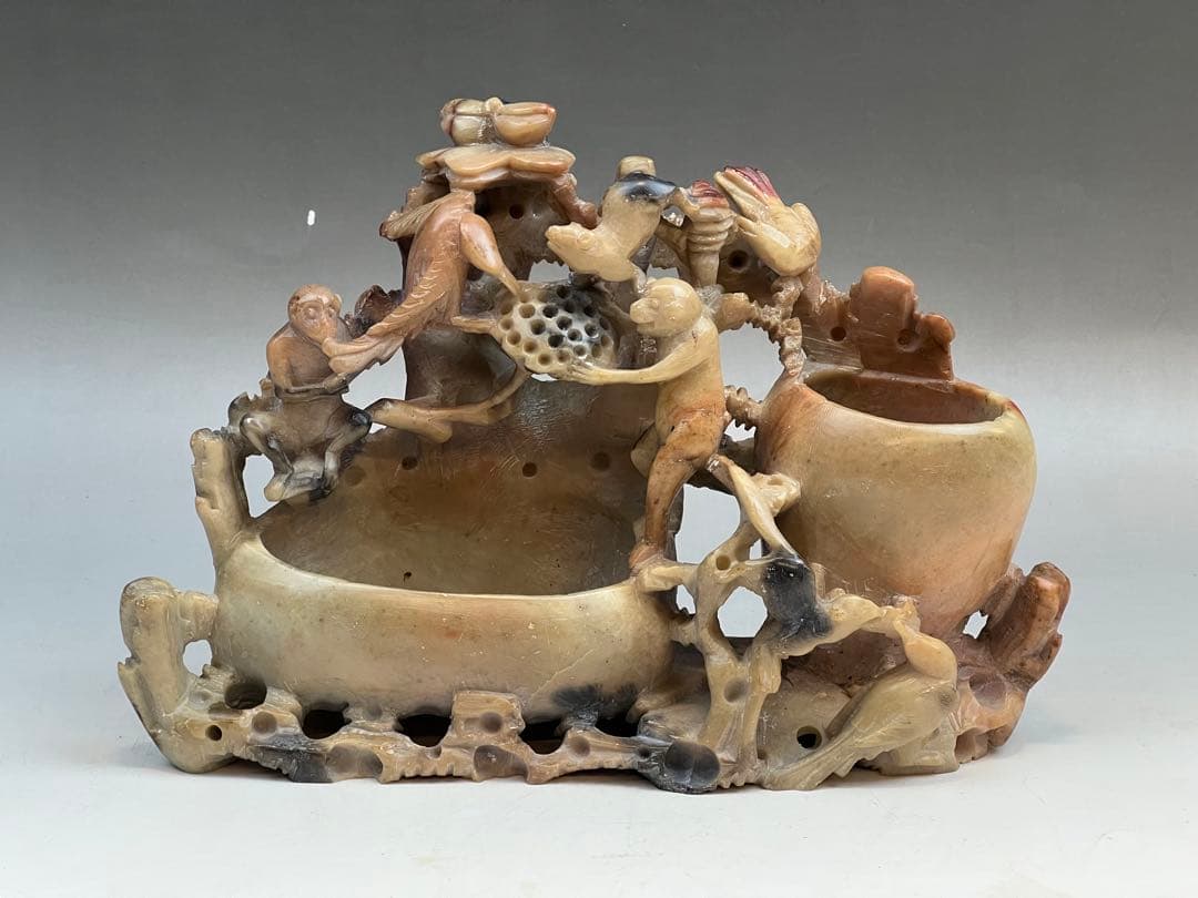 珍品］寿山石 置物 中国古董送料込み - メルカリ