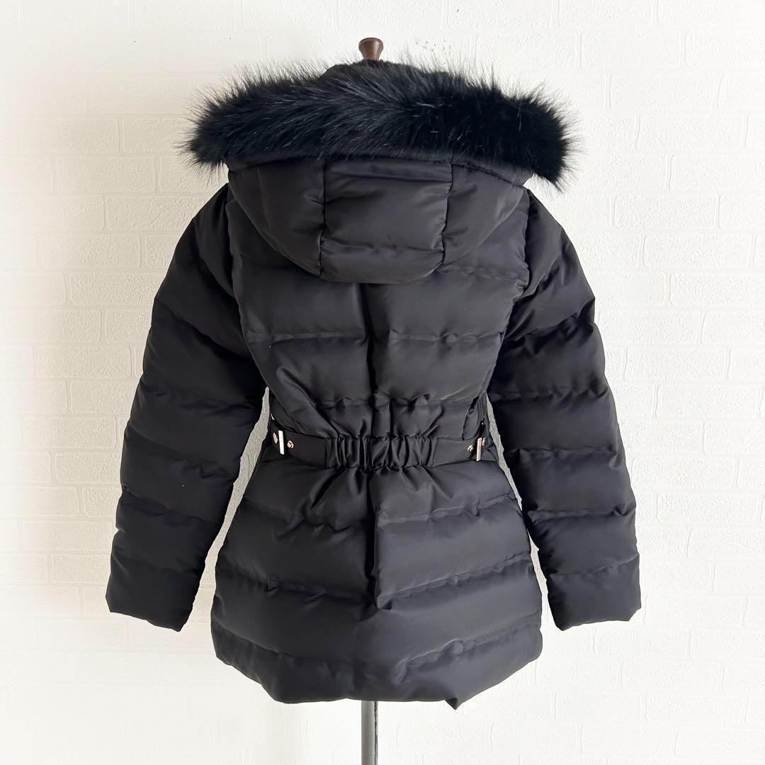 新品未使用✨ZARA セミロング丈フード付きダウンジャケット ブラック L