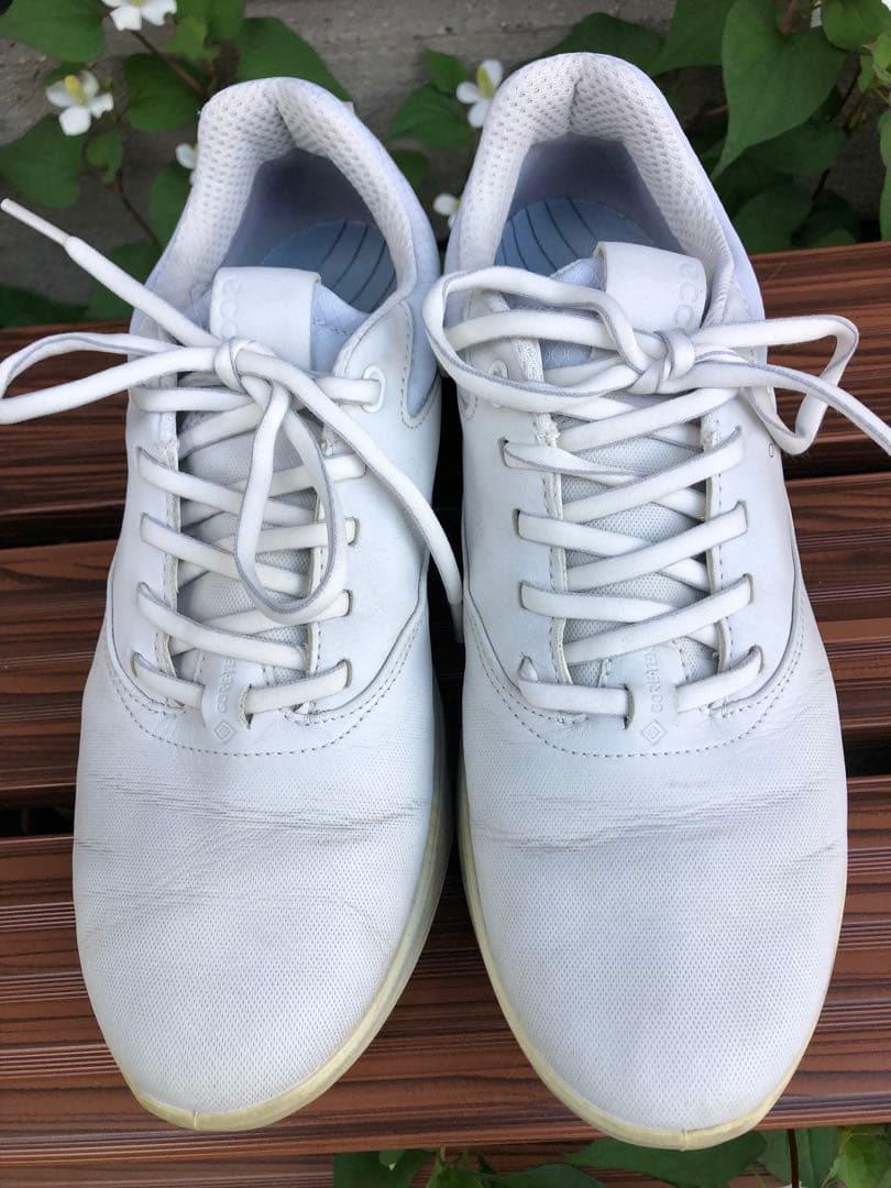 340番 美品 ecco ゴルフシューズ 37 23.5cm スパイクレス
