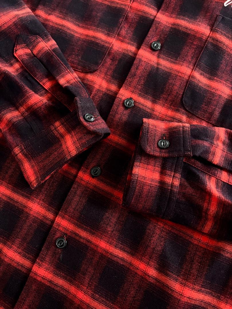 WIND AND SEA/未使用近 サンタクルーズ オンブレチェック 赤×黒 M