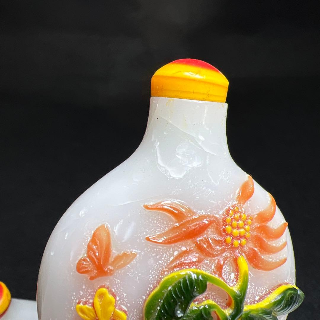 中国古玩 乾隆ガラス鼻煙香 木箱付 高さ約7㎝ 東Y8-0122☆2F - メルカリ