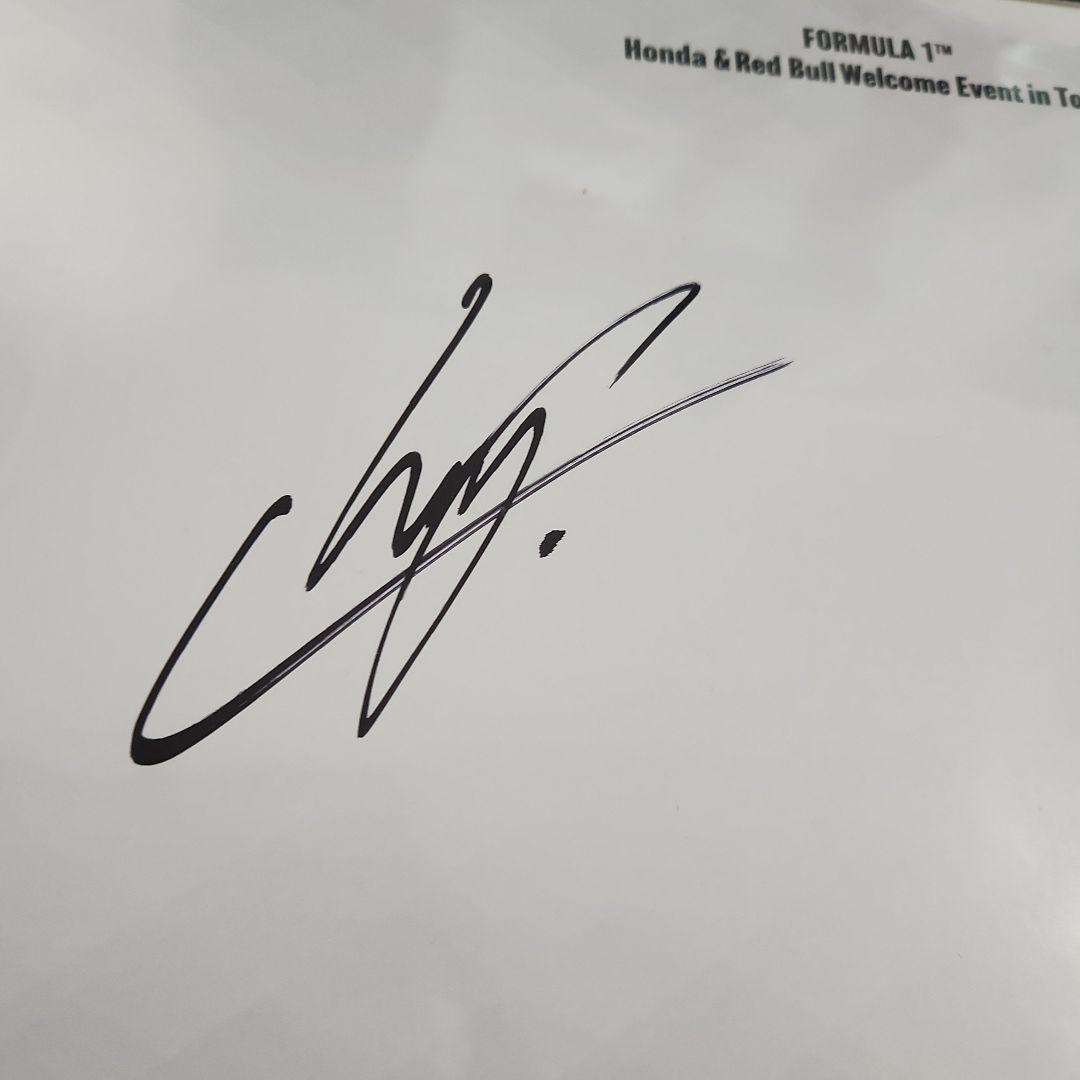 角田裕毅 マックスフェルスタッペン ペレス ローソン サイン F1 直筆