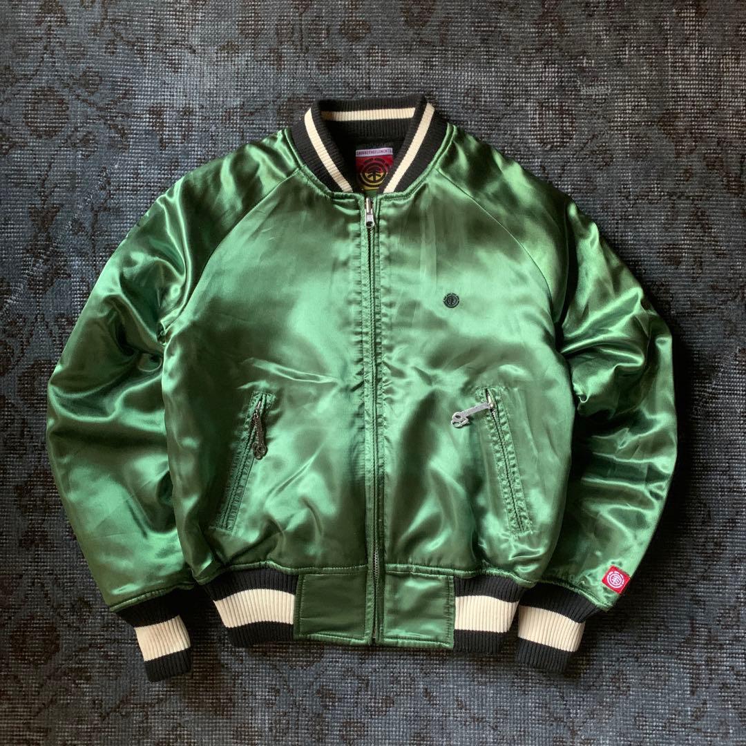 希少 00s ELEMENT エレメント スカジャン ボブマーリー グリーン