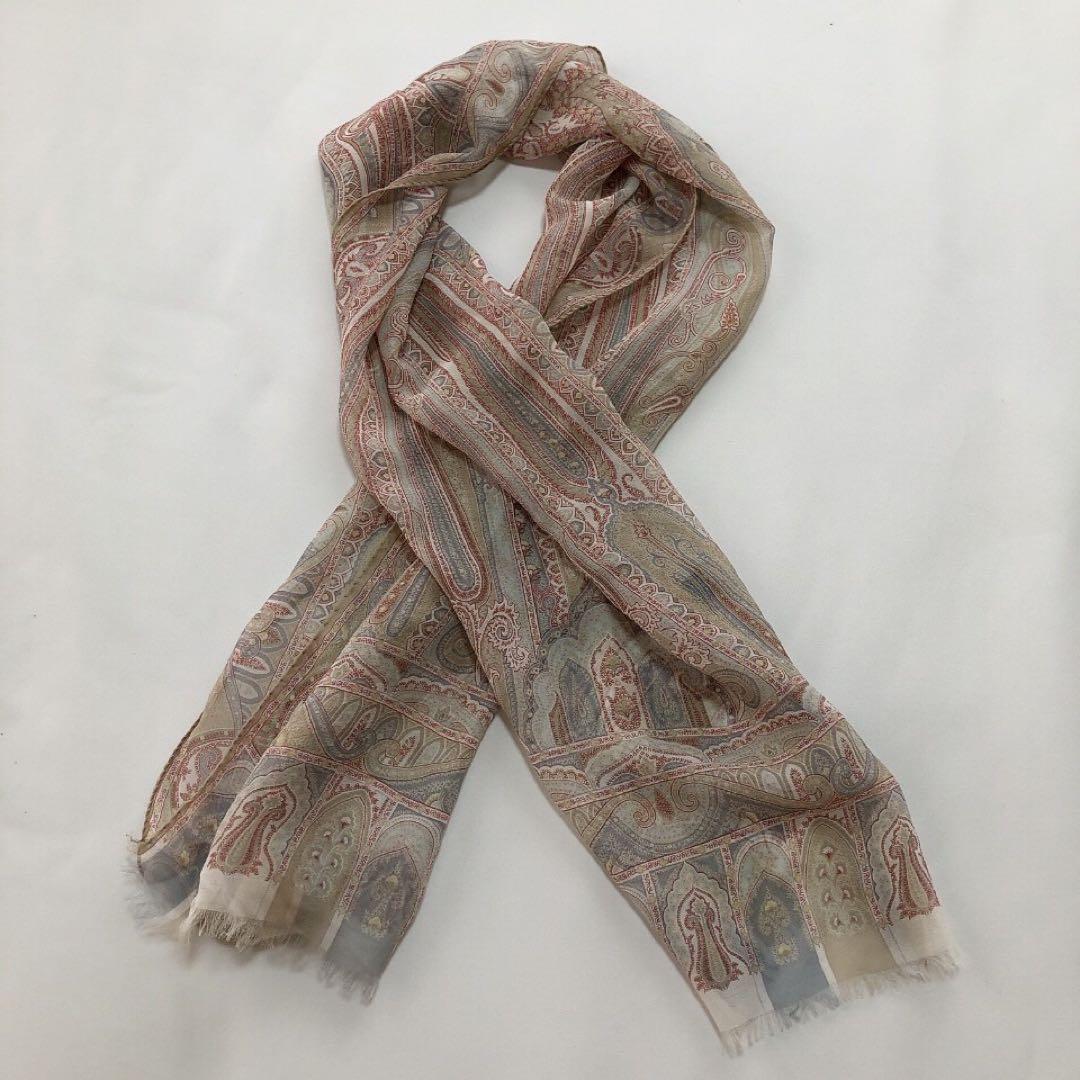 美品】ETRO エトロ シフォンスカーフ シルク100% ペイズリー柄 - メルカリ