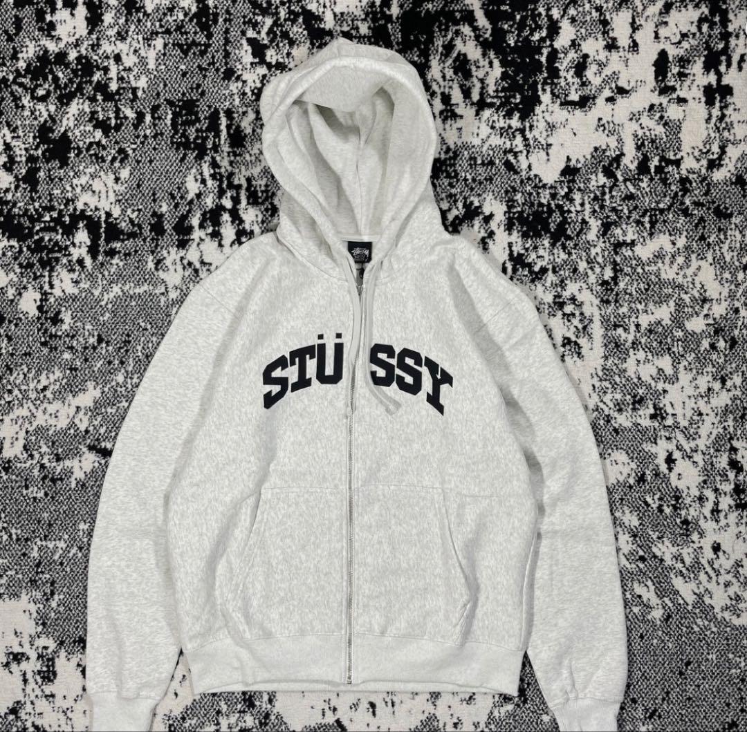 stussy ジップアップパーカー y2k Lサイズ ☆送料・関税込☆Stussy☆VENUS ZIP HOODIE☆パーカー☆ (STUSSY