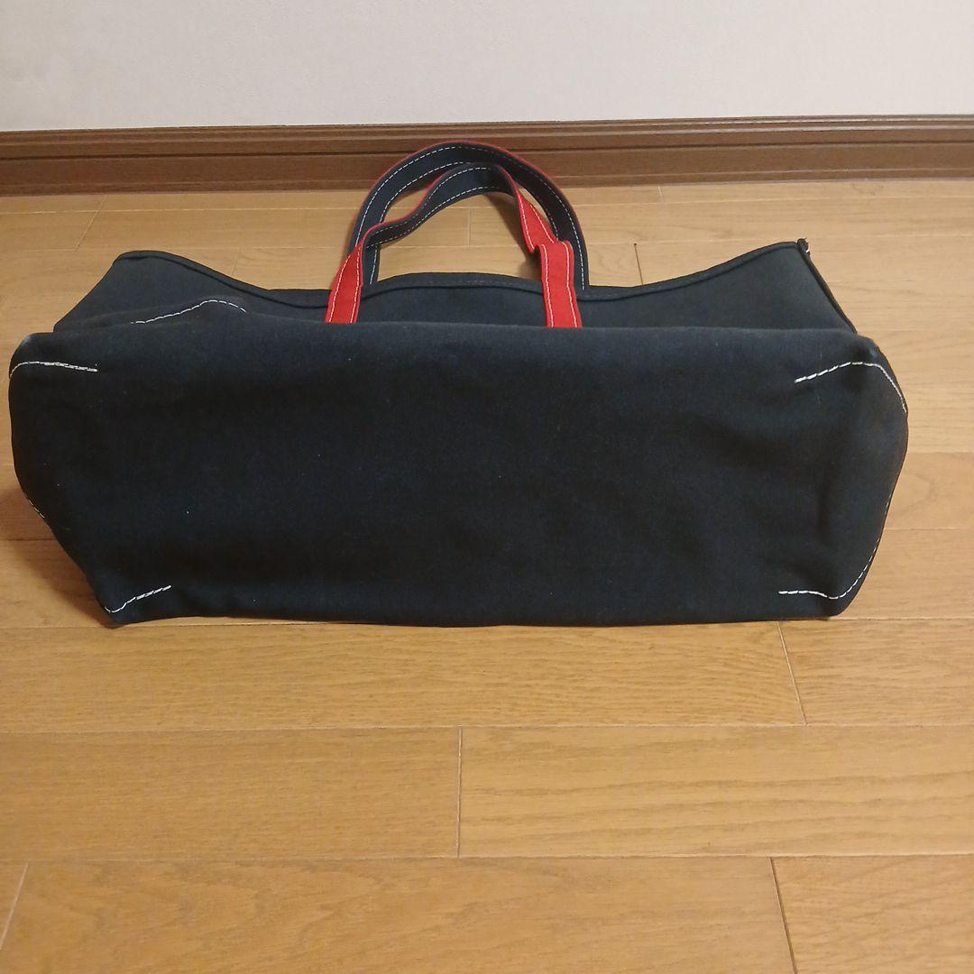 エルエルビーン トートバッグ　L.L.Bean 黒×赤　Made in USA