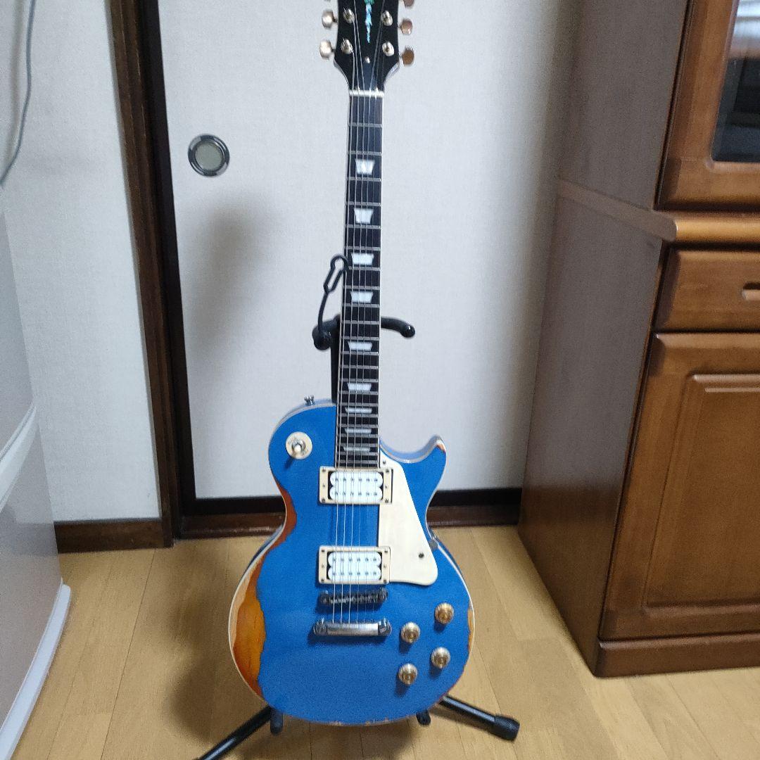 レスポール系改造 オーバーラッカーブルー レリック少々 - メルカリ