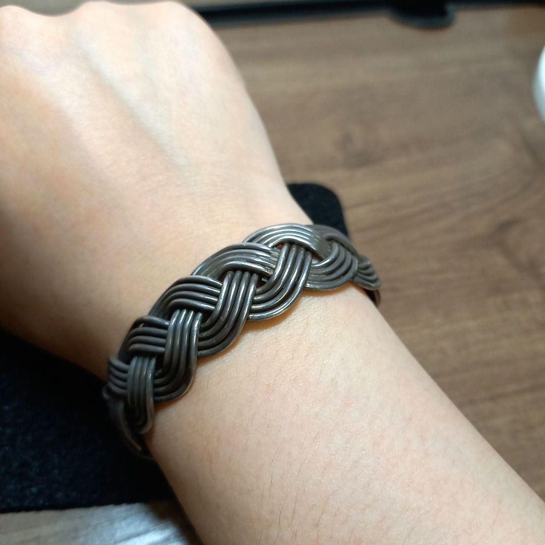 Navajo ヘンリー マリアーノ 三つ編みバングルSterling