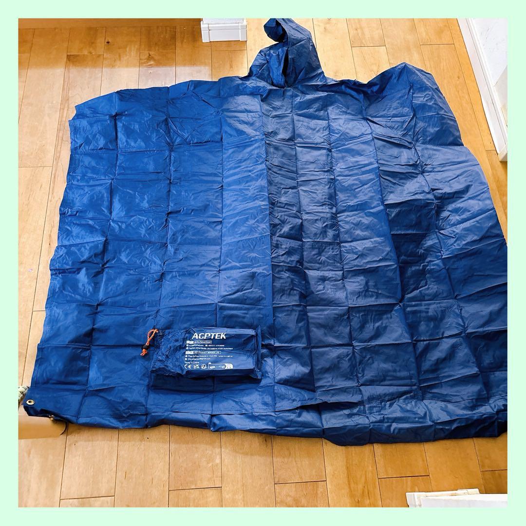 ☆男女兼用 自転車 バイク ポンチョ レインコート 110cm×120cm レインコート 自転車 レインポンチョ バイク用 ロング 男女兼用 軽量