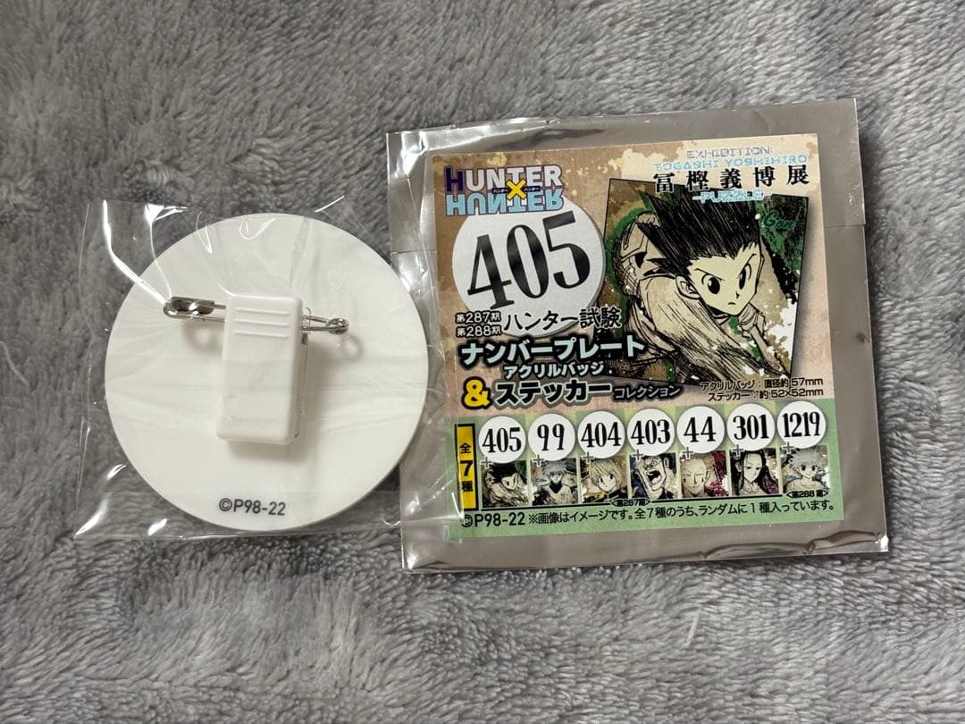 冨樫義博展 HUNTER × HUNTER ナンバープレート 405 ゴン - メルカリ