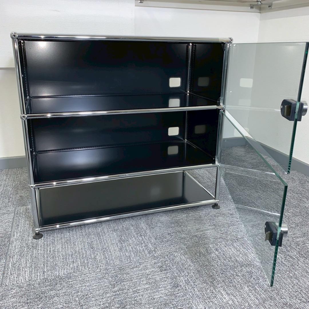 USMハラー キャビネット 1列2段 ロータイプ グラファイトブラック