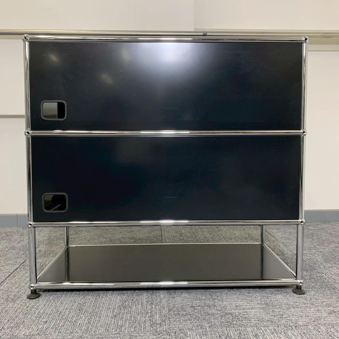 USMハラー キャビネット 1列2段 ロータイプ グラファイトブラック