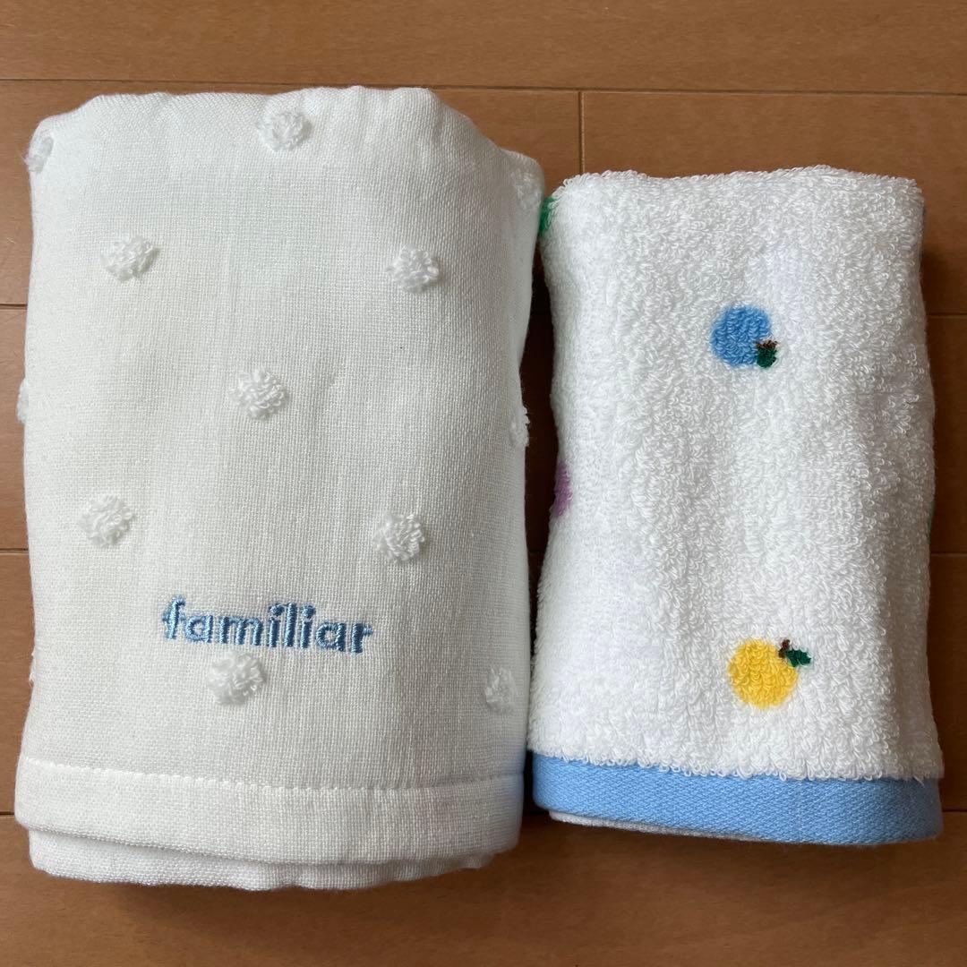 未使用 familiar ファミリア フェイスタオル ゲストタオル - メルカリ