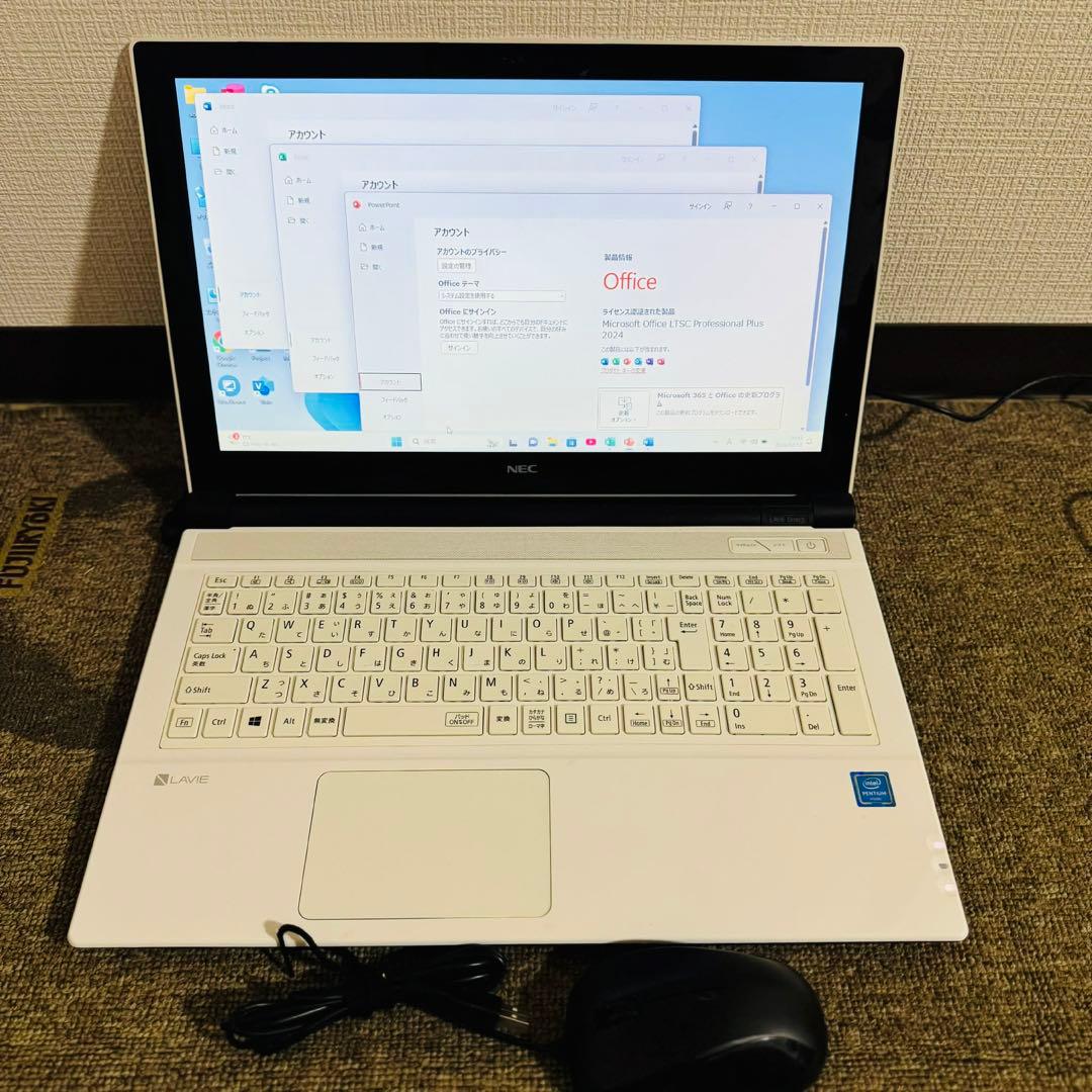 S241 NECノートパソコンSSDメモリ8G高速Windows11オフィス付き - メルカリ
