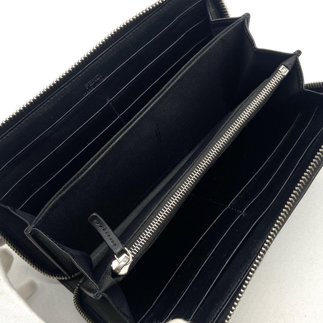 極美品✨現行モデル FENDI ダイアゴナル ラウンドジップ 長財布