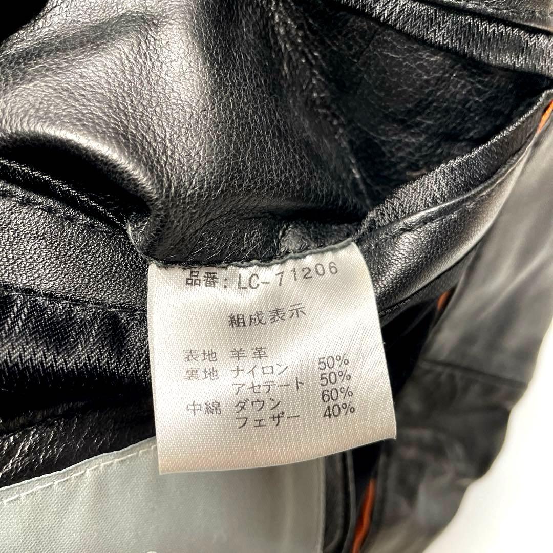 Licoriceリコリス レザーダウンジャケット 最高級羊革 黒 希少Lサイズ