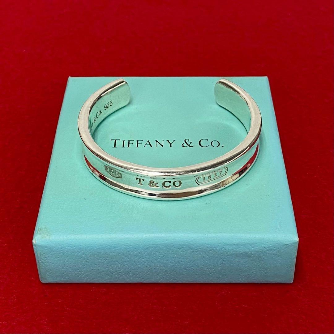 極 美品 ティファニー 1837 ナローバングル シルバー925 ブレスレット