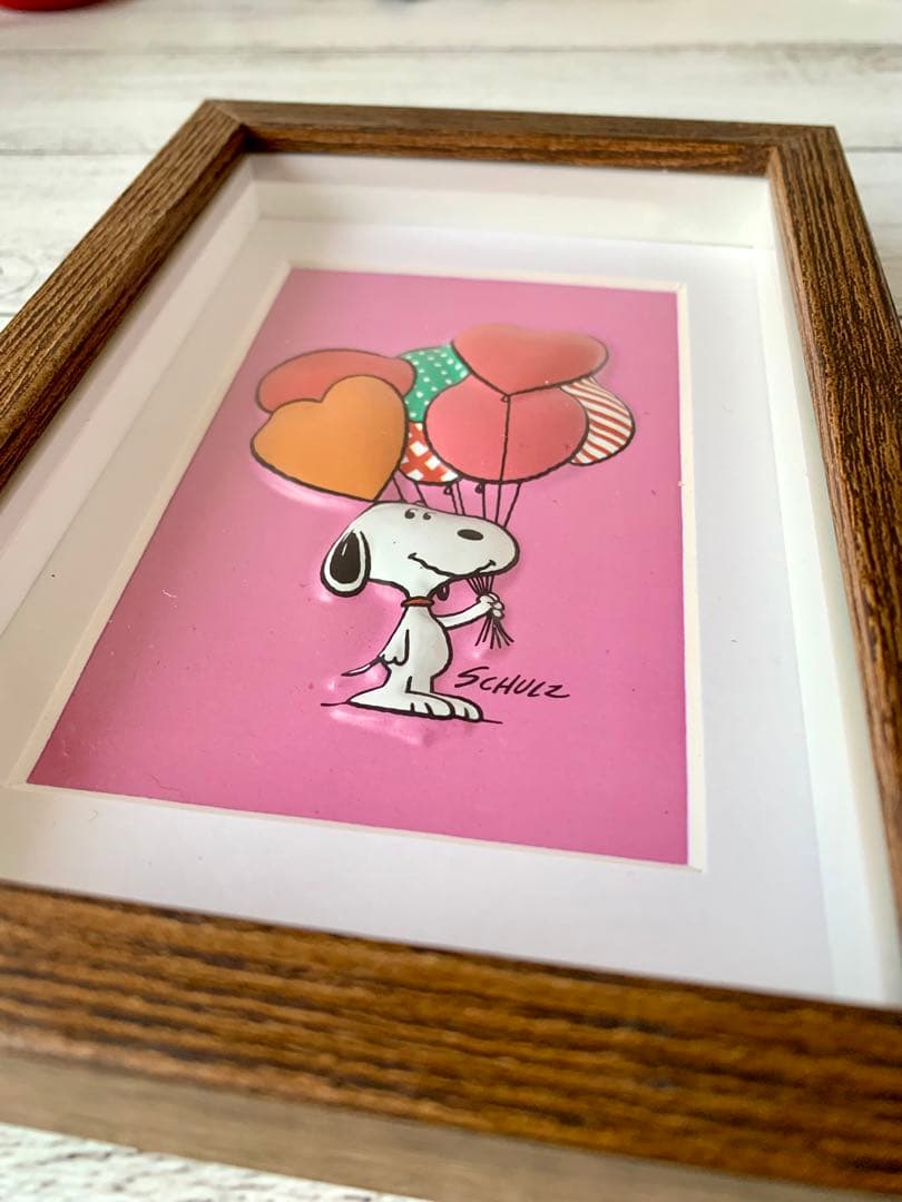 バラ売りokビンテージ　スヌーピー　3D ポストカード　フレーム付き　3点セット