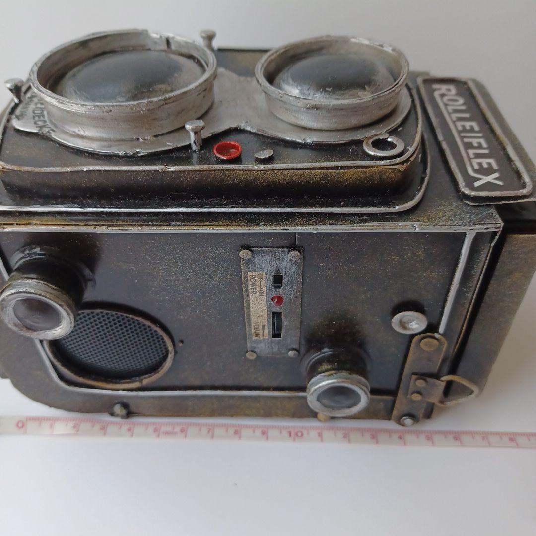 ブリキ Rolleiflex スピーカー アンティーク レトロ 二眼レフ USB