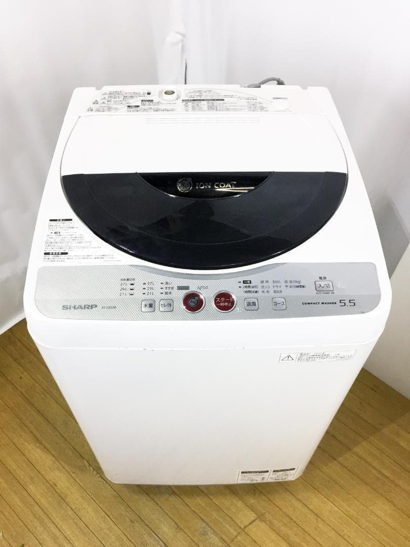 美品 中古★SHARP 5.5kg 洗濯機【ES-GE55K-B】