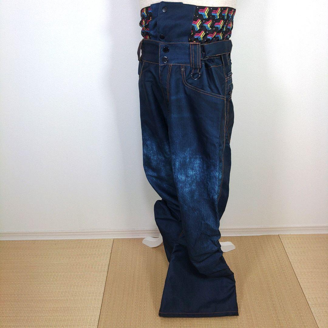 メンズ M スキー スノーボードウェア 上下セット グリーン 緑 水色